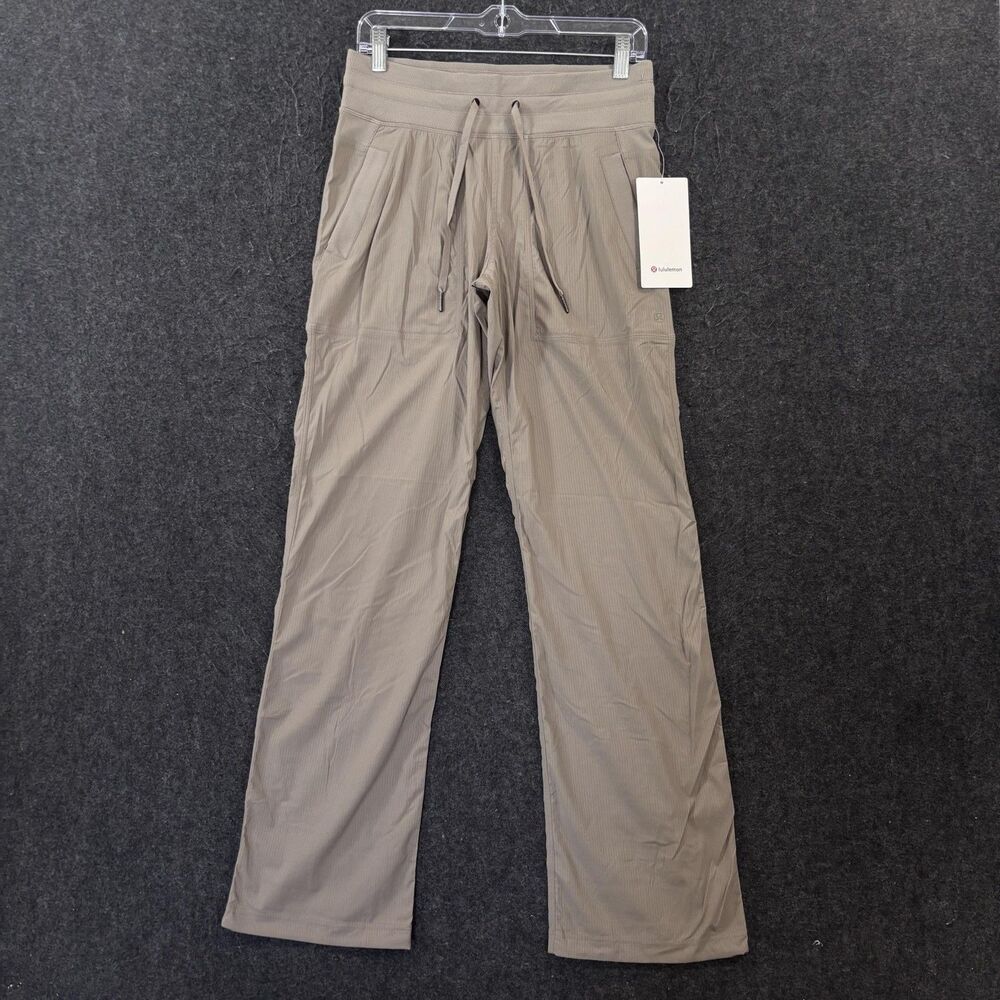 Lululemon Dance Studio Mid-Rise Pants Women's 6 Beige Regular Drawcord Stretch